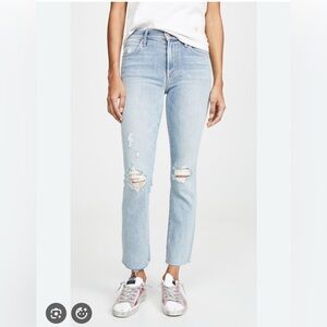 MOTHER “The Rascal” Light Blue Cropped Jeans